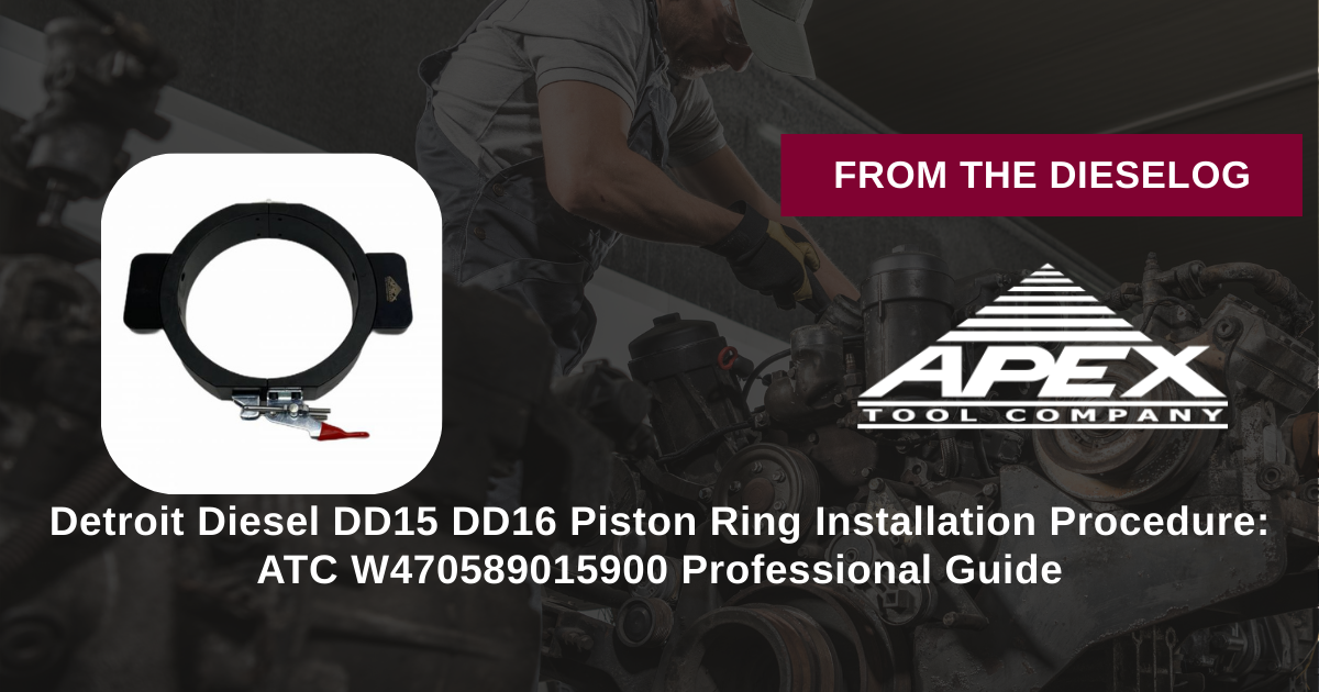 ATC W470589015900 DD15 DD16 piston ring installation procedure step-by-step